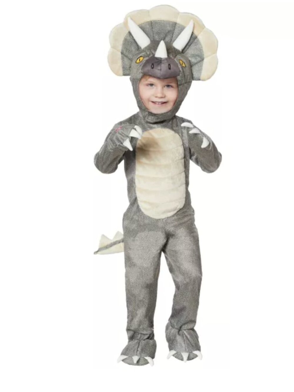 Spirit Halloween Kids Toddler Size 5-6T Triceratops Dinosaur Costume